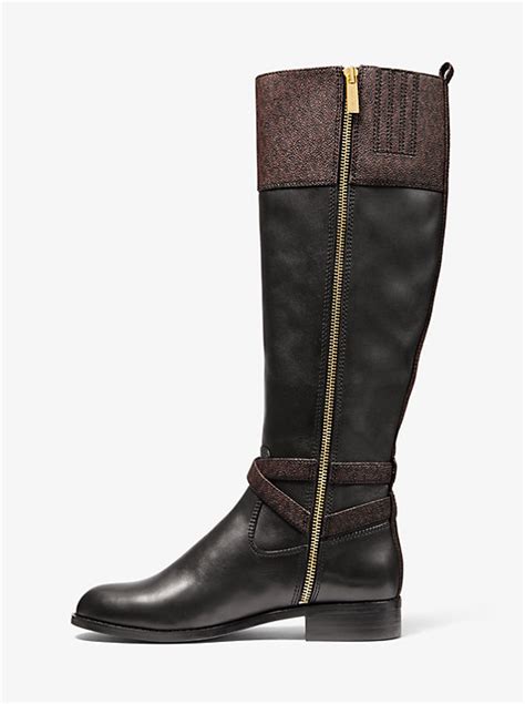 michael michael kors preston two tone leather boot